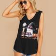 Ghost Reading Book Coquette Bow Halloween Girl Toddler Kid Women's V-Neck Tank Top