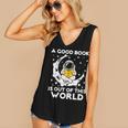 Good Book Is Out Of This World Astronaut Moon Space Reading Women's V-Neck Tank Top Good Book Is Out Of This World Astronaut Moon Space Reading Women's V-Neck Tank Top