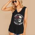 Good Girls Read Dirty Books Smut Reader Dark Romance Skull Women's V-Neck Tank Top