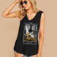 Gothic Book Lover Skeleton Women's V-Neck Tank Top