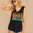 Groovy Born To Read Books Forced To Read Emails Reading Women's V-Neck Tank Top