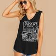 Groovy Support Your Local Library Book Reader Lover Bookworm Women's V-Neck Tank Top