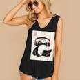 Grumpy Frog Books Music Kawaii Ink Japanese Women's V-Neck Tank Top Grumpy Frog Books Music Kawaii Ink Japanese Women's V-Neck Tank Top