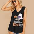 Halloween Teacher Women Cute Reading Ghost Read More Books Women's V-Neck Tank Top Halloween Teacher Women Cute Reading Ghost Read More Books Women's V-Neck Tank Top