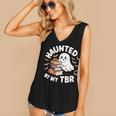 Haunted By My TBR Cute Ghost Book Reading Teacher Halloween Women's V-Neck Tank Top Haunted By My TBR Cute Ghost Book Reading Teacher Halloween Women's V-Neck Tank Top