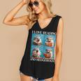 Hedgehog Love Reading And Hedgehogs Child Book Lover Women's V-Neck Tank Top Hedgehog Love Reading And Hedgehogs Child Book Lover Women's V-Neck Tank Top