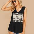 Hot Pin Up Girl Comic Book Vintage Reading Is Sexy Women's V-Neck Tank Top Hot Pin Up Girl Comic Book Vintage Reading Is Sexy Women's V-Neck Tank Top