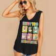 HUGvyn Happy 100 Days Of School Teacher Goose Preppy Books Women's V-Neck Tank Top