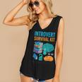 Introvert Book Lover Introvert Survival Kit Women's V-Neck Tank Top Introvert Book Lover Introvert Survival Kit Women's V-Neck Tank Top