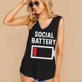 Introvert Low Social Battery Level Anti Social People Women's V-Neck Tank Top