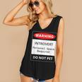 Introvert Warning Danger Do Not Pet Disturb Anti-Social Women's V-Neck Tank Top Introvert Warning Danger Do Not Pet Disturb Anti-Social Women's V-Neck Tank Top