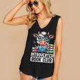 Introverted Book Club Reading Lover Cow Women's V-Neck Tank Top