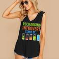 Introverted Recharging Introvert Saying Sarcasm Women's V-Neck Tank Top Introverted Recharging Introvert Saying Sarcasm Women's V-Neck Tank Top