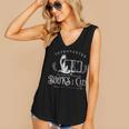 Introverted Willing To Discuss Cats And Books Women's V-Neck Tank Top