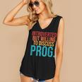 Introverted But Willing To Discuss Prog Rock Music Lover Women's V-Neck Tank Top