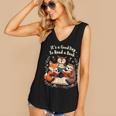 Its A Good Day To Read Book Cute Fox Sloth Owl Novel Reading Women's V-Neck Tank Top Its A Good Day To Read Book Cute Fox Sloth Owl Novel Reading Women's V-Neck Tank Top