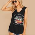 It's a Good Day To Read a Book Floral Stack Tee Women's V-Neck Tank Top