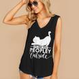 It's Way Too Peopley Outside Cute Cat Introvert Women's V-Neck Tank Top