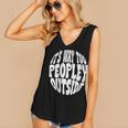 Its Way Too Peopley Outside Sarcastic Introvert Humor Women's V-Neck Tank Top
