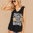 Just a Girl Who Loves Books Bookish Readers Book Lover Girls Women's V-Neck Tank Top