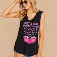Just A Girl Who Loves Books Butterflies Reading Women's V-Neck Tank Top