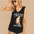 Just a Girl Who Loves Cats And Books Reading Cat & Bookworm Women's V-Neck Tank Top