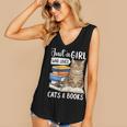Just a Girl Who Loves Cats And Books Women's V-Neck Tank Top