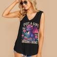 Just a Girl Who Loves Dragons And Books Dragon Women's V-Neck Tank Top Just a Girl Who Loves Dragons And Books Dragon Women's V-Neck Tank Top