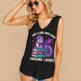 Just a Girl Who Loves Dragons And Books Reading Women's V-Neck Tank Top Just a Girl Who Loves Dragons And Books Reading Women's V-Neck Tank Top