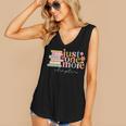 Just One More Chapter Book Lovers Reading Teacher Women's V-Neck Tank Top