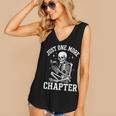 Just One More Chapter Skeleton Reader Reading Book Lover Women's V-Neck Tank Top Just One More Chapter Skeleton Reader Reading Book Lover Women's V-Neck Tank Top