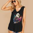 Kawaii Eagle Reads Book Reading Library Book Bookworm Women's V-Neck Tank Top