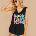 Library Book Fair Vibe Tie Dye School Reading Nostalgic Women's V-Neck Tank Top Library Book Fair Vibe Tie Dye School Reading Nostalgic Women's V-Neck Tank Top