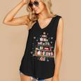 Library Books Christmas Tree Teacher Xmas Snowflake Women's V-Neck Tank Top