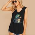 Lizard Reading Book Librarian Bookworm Reader Read Women's V-Neck Tank Top