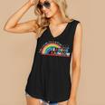 Take A Look A Book Vintage Reading Librarian Rainbow Women's V-Neck Tank Top Take A Look A Book Vintage Reading Librarian Rainbow Women's V-Neck Tank Top