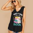Take a Look It's In a Book Teacher Reading Apparel Women's V-Neck Tank Top Take a Look It's In a Book Teacher Reading Apparel Women's V-Neck Tank Top