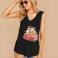 Love Book Coffee Heart Coquette Bow Valentines Day Women's V-Neck Tank Top Love Book Coffee Heart Coquette Bow Valentines Day Women's V-Neck Tank Top