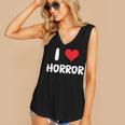 I Love Horror Heart Movies TV Show Books Writing Read Women's V-Neck Tank Top I Love Horror Heart Movies TV Show Books Writing Read Women's V-Neck Tank Top