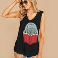 Manatee Reading Books Sea Animal Manatee Women's V-Neck Tank Top