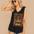 Melanin Girl Locs Book Lover Librarian Teacher Student Women's V-Neck Tank Top