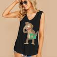 Monkey With a Book Women's V-Neck Tank Top