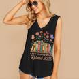 A New Chapter Begins Retired 2025 Books Flowers Women's V-Neck Tank Top A New Chapter Begins Retired 2025 Books Flowers Women's V-Neck Tank Top