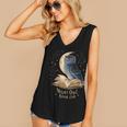 Night Owl Book Club Crescent Moon Late Night Reading Women's V-Neck Tank Top Night Owl Book Club Crescent Moon Late Night Reading Women's V-Neck Tank Top