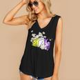 Non-Binary Book Lover Nonbinary Daisy LGBT Reading Pride Women's V-Neck Tank Top