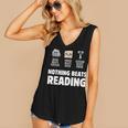 Nothing Beats Reading Librarian Book Bookworm Women's V-Neck Tank Top
