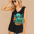 Octopus Reading Book Reading Bookworm Reader Women's V-Neck Tank Top
