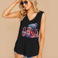 Octopus Reading Book Kraken Book Lover Women's V-Neck Tank Top Octopus Reading Book Kraken Book Lover Women's V-Neck Tank Top