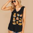 Orange Cats Reading Books Cat Lover Women's V-Neck Tank Top
