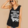 Outside Of A Dog A Book Is Man's Best Friend Apparel Women's V-Neck Tank Top